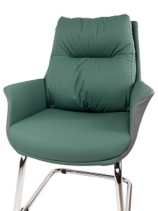 Офисное кресло CHAIRMAN 524 ЭКО, экокожа, зеленый/серый